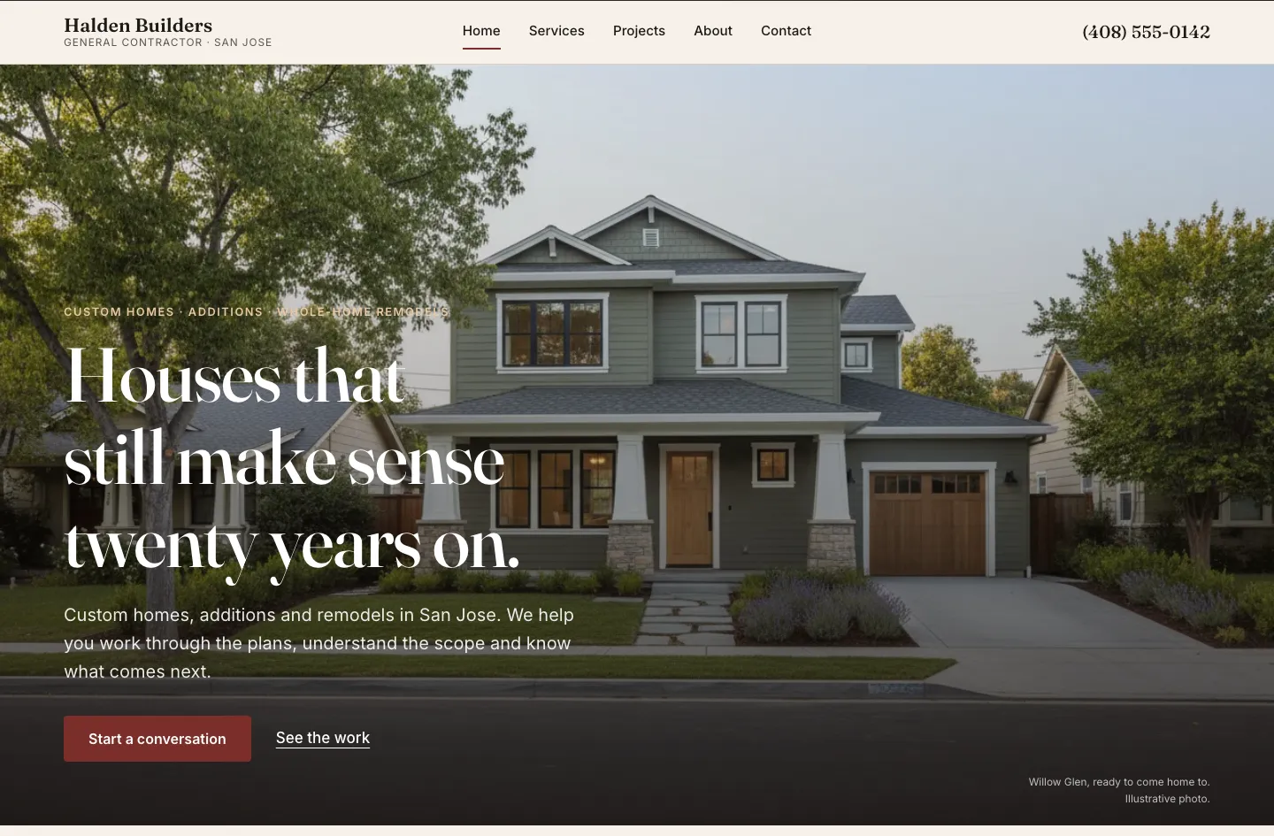 Halden Builders Essential website design