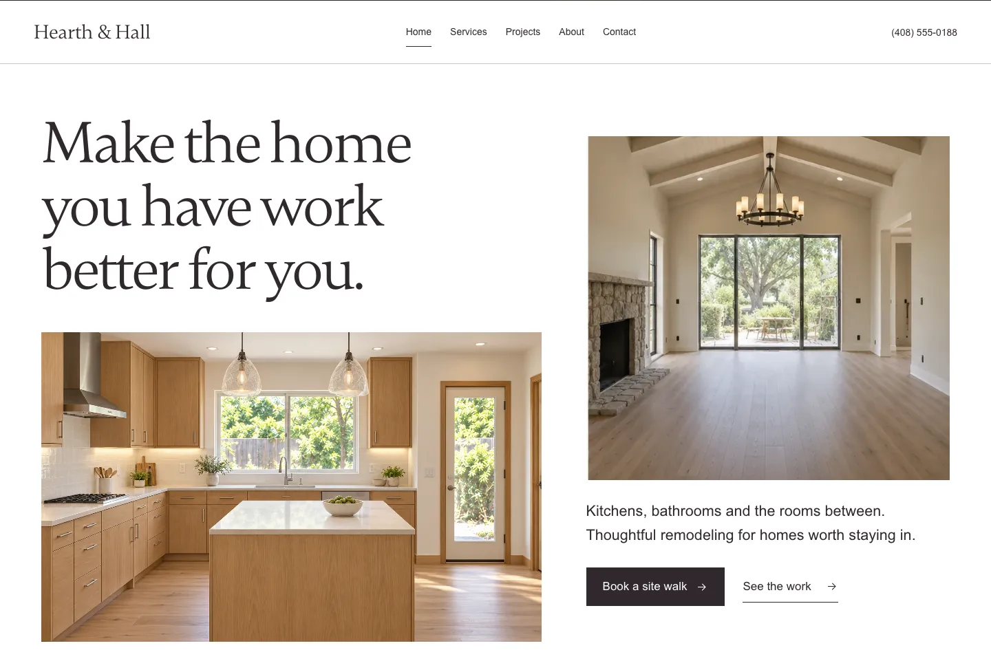 Hearth & Hall Essential website design