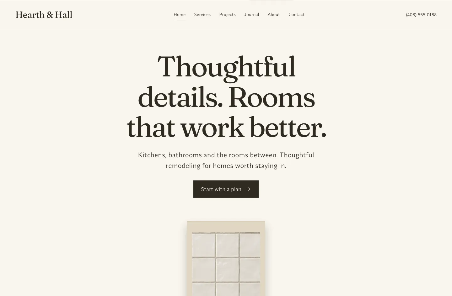Hearth & Hall Premium website design
