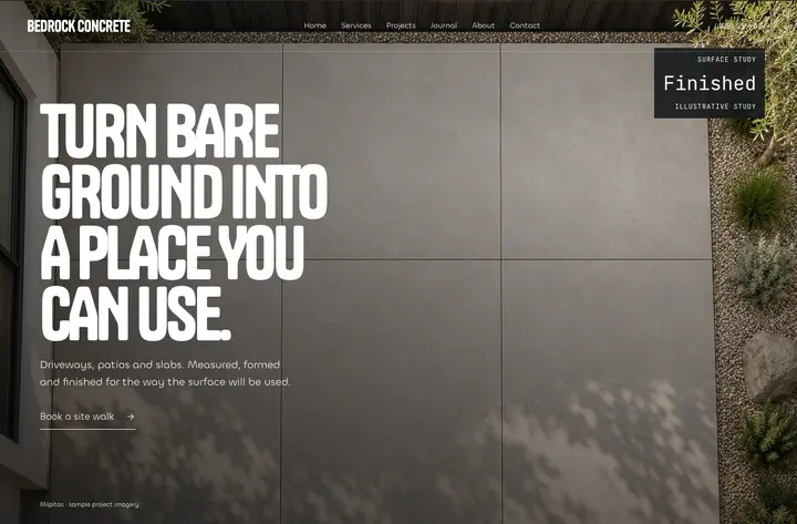 Bedrock Concrete Elite design