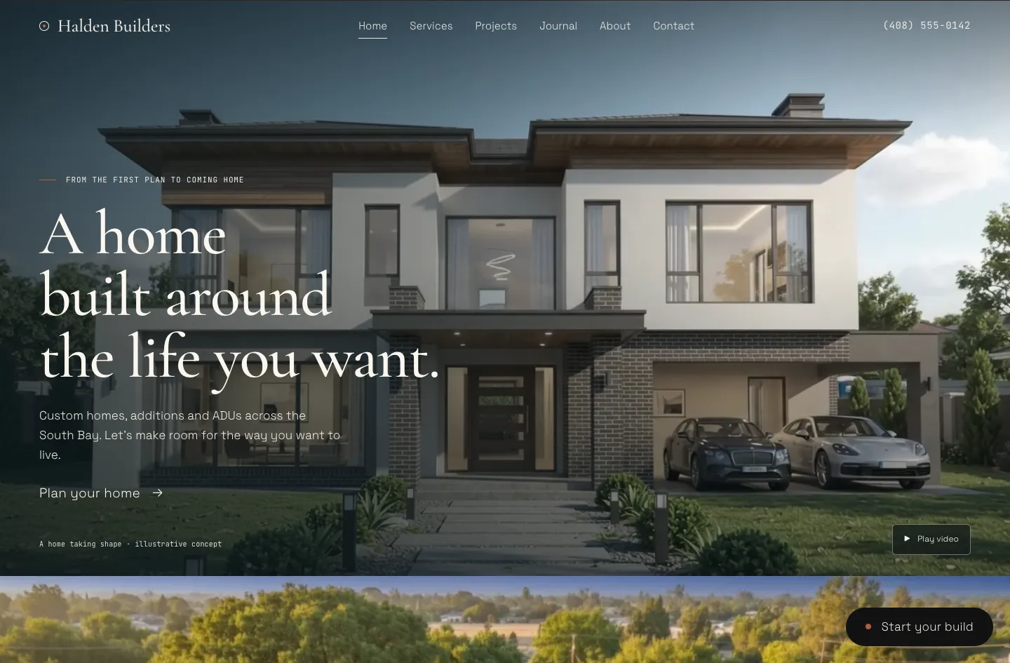 Halden Builders Elite website design