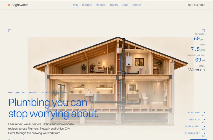 Brightwater Plumbing Elite design