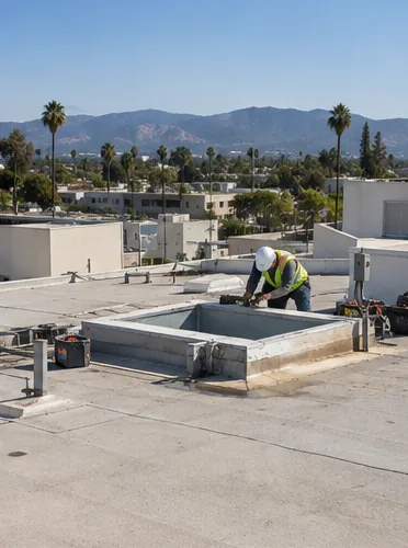 A fourplex rooftop unit, craned and commissioned: stage 4, prepare.